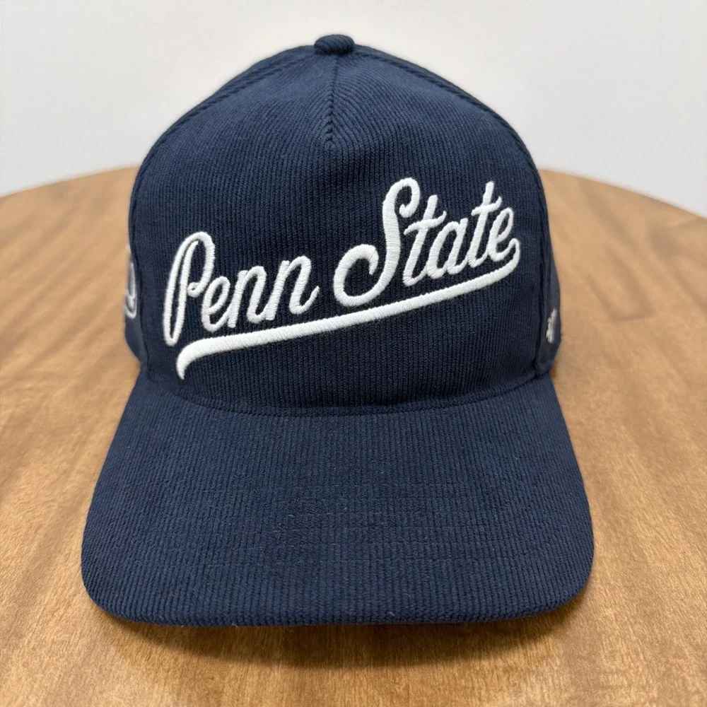 47 Brand Hitch Penn State Nittany‎ Lions Corduroy Script Strapback Hat Cap NCAA